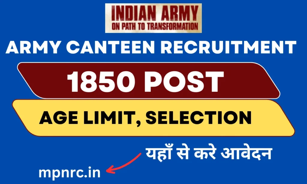 Army Canteen Recruitment 2024,