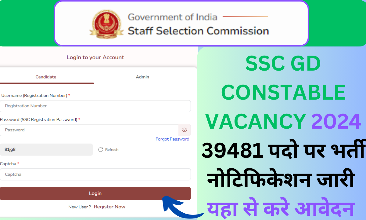 SSC GD Constable Vacancy 2024